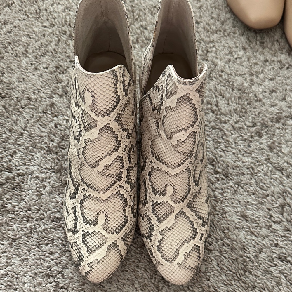 Steve Madden Snakeskin Patterned Ankle Boots